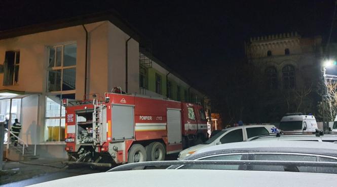 alerta incendiu la sectia de psihiatrie a spitalului municipal roman