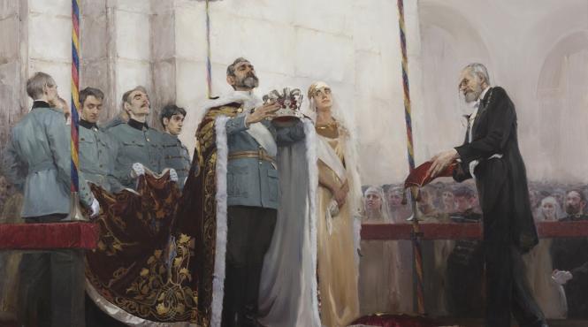 elena bria autoare a unei incoronari gigantice pictorita cu o tusa de sargent revelatie a artei basarabene vine in romania pentru a expune la arbor art room