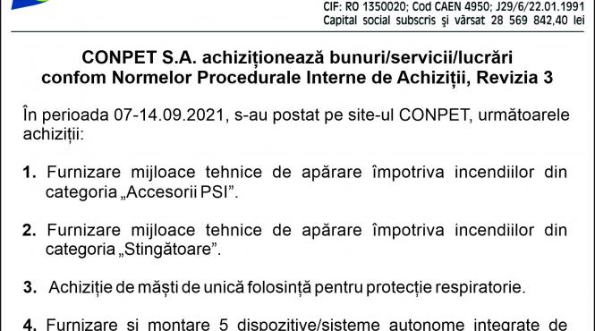 conpet s a achizitioneaza bunuri servicii lucrari