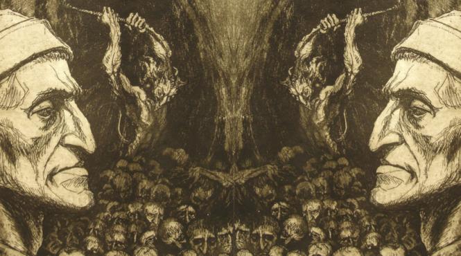 expozitia de arta divina comedie infernul vazut de marcel chirnoaga prezentata la accademia di romania in roma