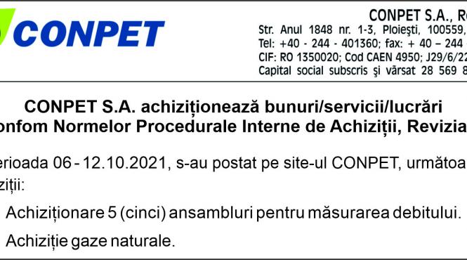 conpet s a achizitioneaza bunuri servicii lucrari