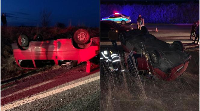 accident in bihor un microbuz din ucraina care transporta sase adulti si cinci copii s a rasturnat