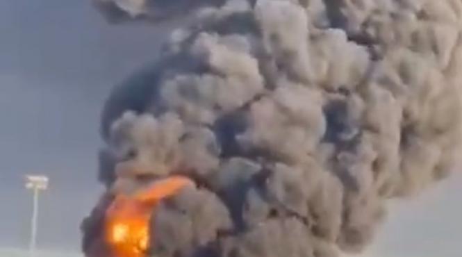 incendiu de proportii langa bucuresti traficul auto pe un sector al centurii capitalei este blocat