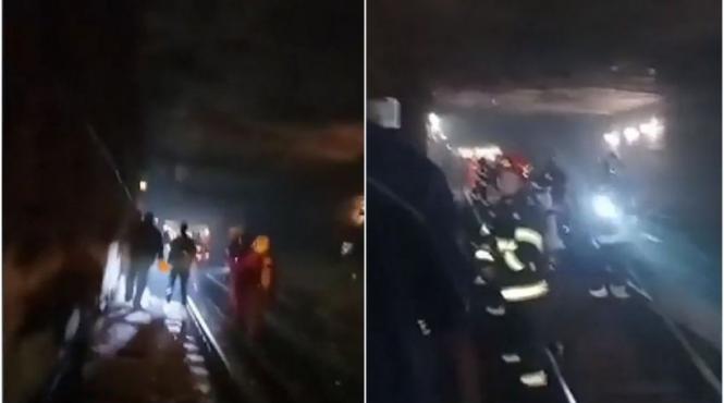 degajari de fum intr o garnitura de metrou