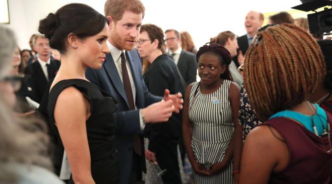 printii william si harry impreuna cu sotiile kate si meghan impreuna in fata multimii la windsor