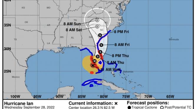 uraganul ian se apropie de florida
