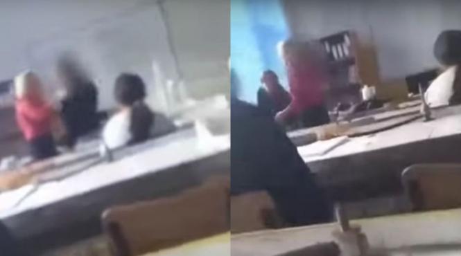 scandal intr un liceu din medias imbranceli intr o profesoara si o eleva vreau sa stau aici ca sa iti fac tie nervi