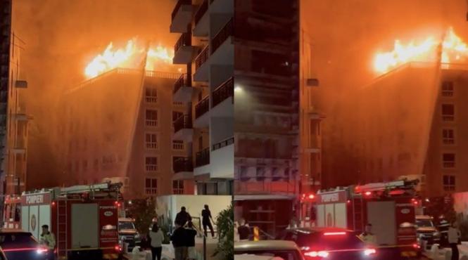 incendiu puternic in nordul capitalei pompierii intervin de urgenta