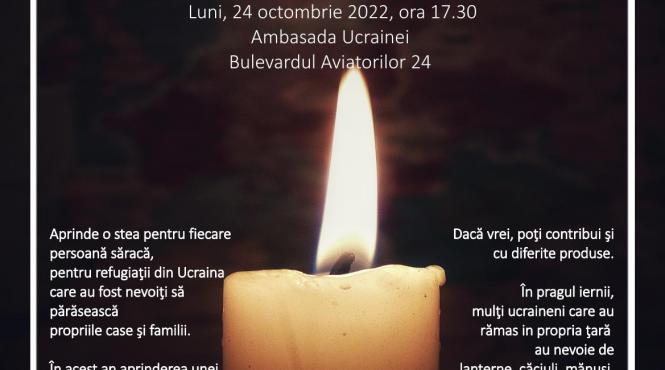 un milion de stele eveniment de solidaritate la ambasada ucrainei din bucuresti