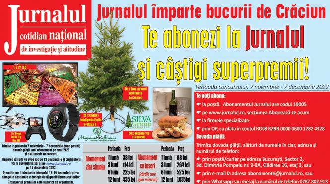 te abonezi la jurnalul si castigi superpremii jurnalul imparte bucurii de craciun