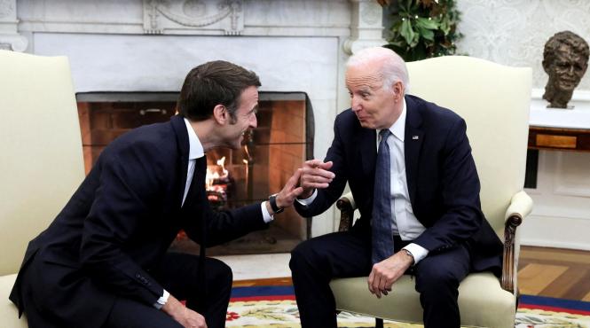 biden macron front comun rusia