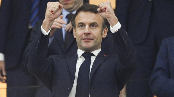 emmanuel macron sustine nationala frantei direct in qatar