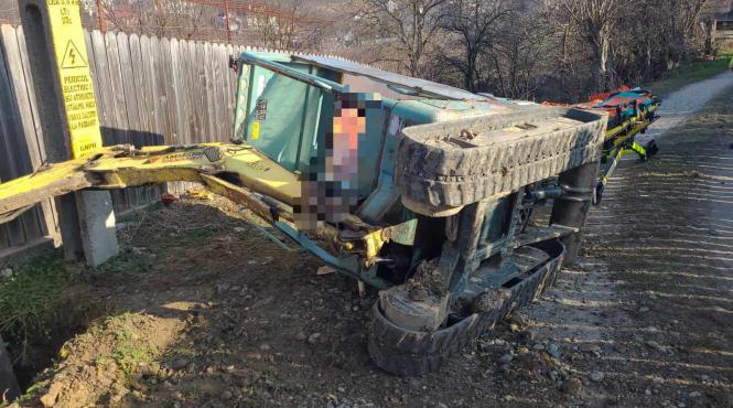accident bacau barbat a murit excavator isu bacau