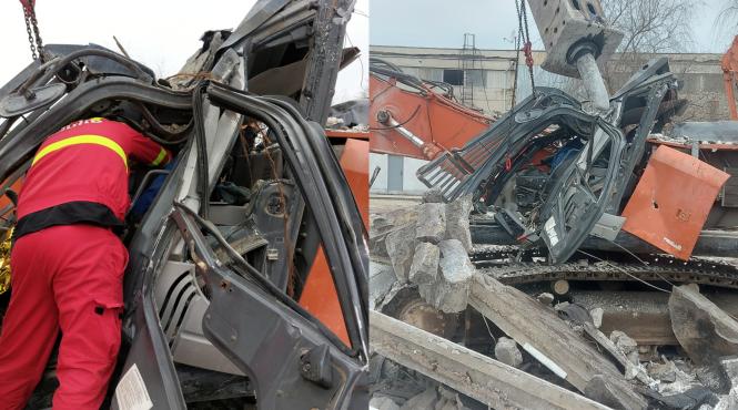 accident demolare fabrica fundulea excavator