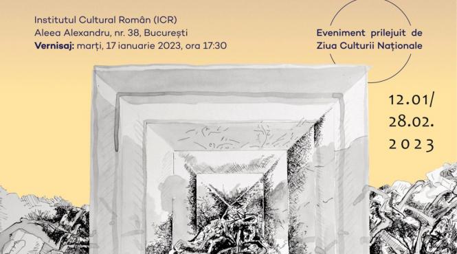 expozitia artisti romani pe mapamond cu lucrari din colectia av george serban la sediul institutului cultural roman