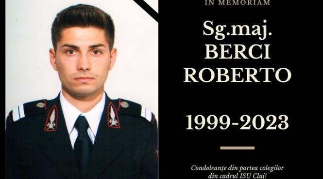 tragedie pompier mort 24 ani isu cluj