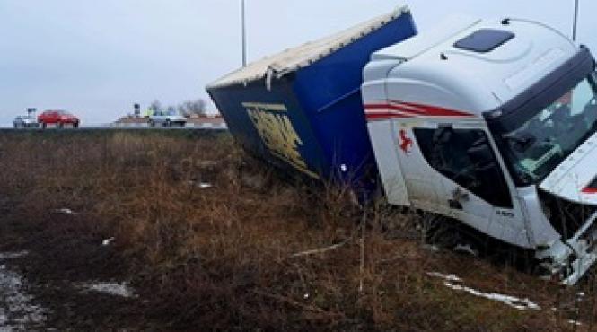 accident autostrada soarelui tir deraiat sens giratoriu iesire ciocarlia