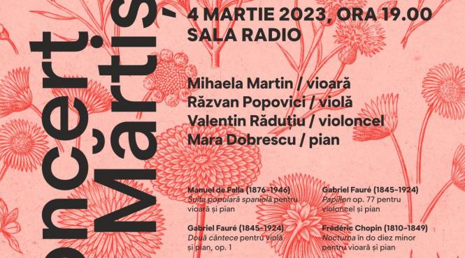 concert de martisor la sala radio in 4 martie