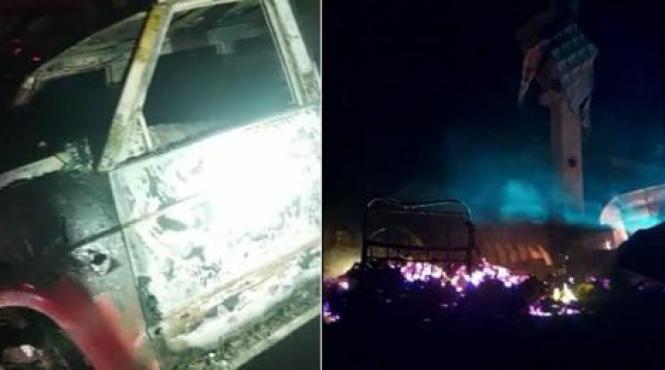 alerta maramures cabana tractoare incendiate focuri arma