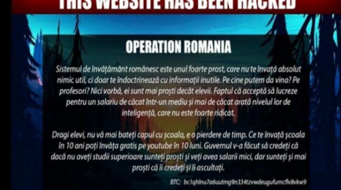 hackeri spart site minister educatie
