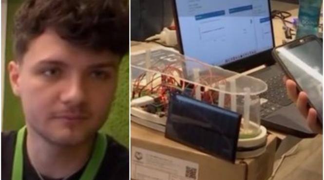 student cluj napoca inventat pantofii incarca telefonul mobil