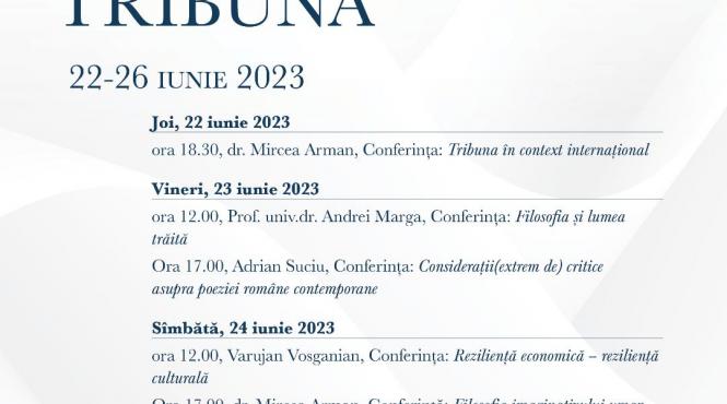 conferintele revistei tribuna 22 iunie 26 iunie 2023