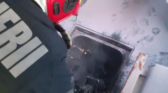 incendiu locomotiva flacari titei simpleu silvaniei