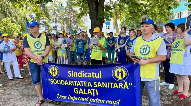 blocul national sindical protest angajati cnas cas judetene