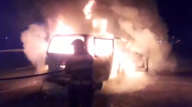 microbuz muncitori foc simila judetul vaslui