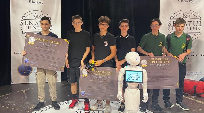sustinem inovatia cei mai buni roboti made in romania premiati la prima editie a concursului de robotica organizat de senatul stiintific