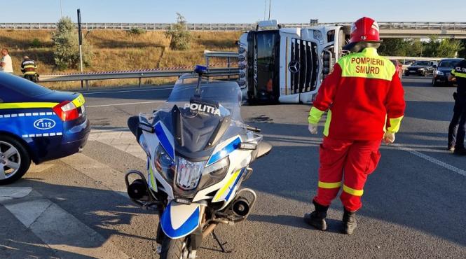 accident dn 39 constanta vama veche tir rasturnat
