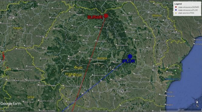 eveniment spectaculos sud romania informatii meteorit explodat