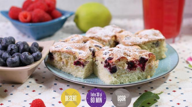 pandispan afine proaspete dulci aromate limonada pepene verde