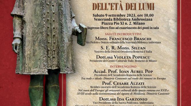 anul cultural dimitrie cantemir biblioteca ambrosiana milano