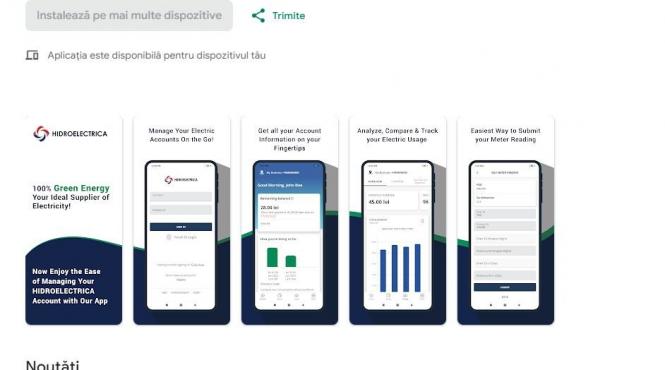 hidroelectrica aplicatie mobila plati istoric facturi sold transmitere index ihidro