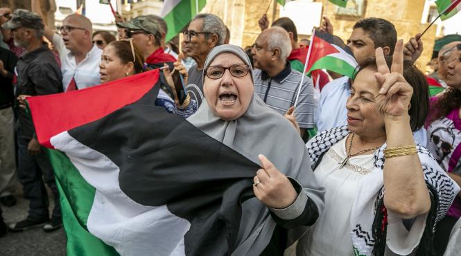 tunisia proteste pro palestina ambasada sua inchisa