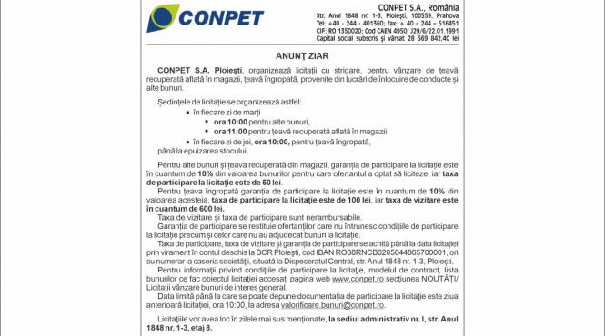 anunt ziar