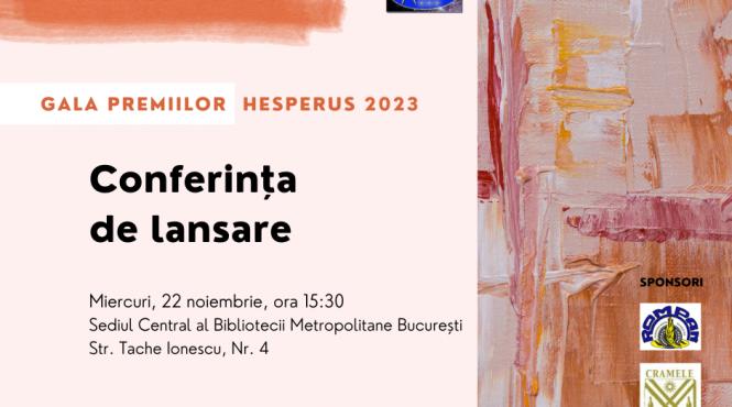 conferinta de lansare premergatoare galei premiilor hesperus 2023