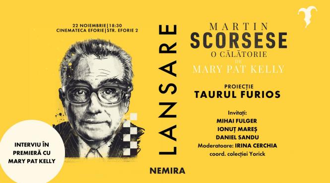 editura nemira prezinta volumul martin scorsese o calatorie printr un interviu in exclusivitate cu autoarea si proiectia filmului taurul fioros la cinemateca eforie