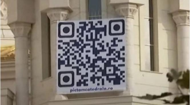 biserici intrat era digitala catedrala mantuirii neamului afiseaza cod qr donatii