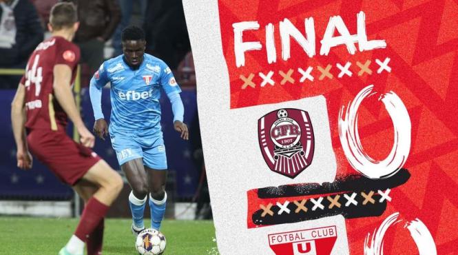 cfr uta arad egal meci superliga