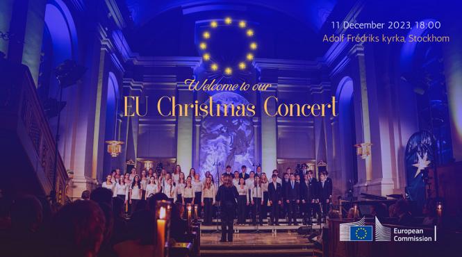 eva jumatate si doru apreotesei interpreteaza un colind romanesc in concertul de craciun al comisiei europene la stockholm