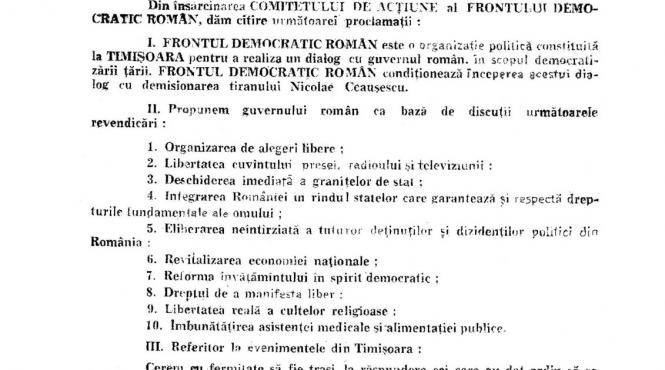 20 decembrie 1989 este ziua care a schimbat definitiv chipul romaniei prima zi a noii romanii