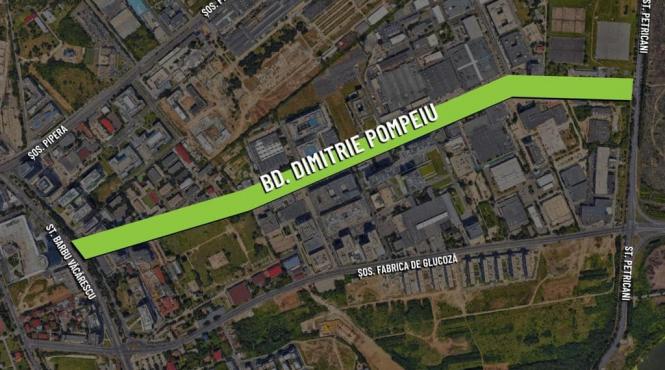 bulevard dimitrie pompeiu capiala doua benzi sens