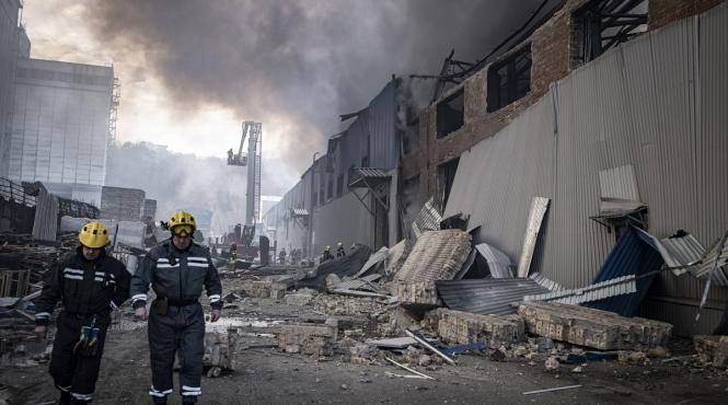 kievul atacat rachete drone incendii oras