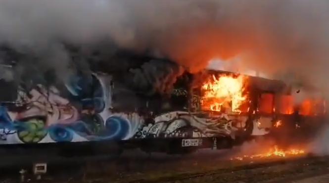 incendiu gara cluj napoca vagoane flacari victima arsuri