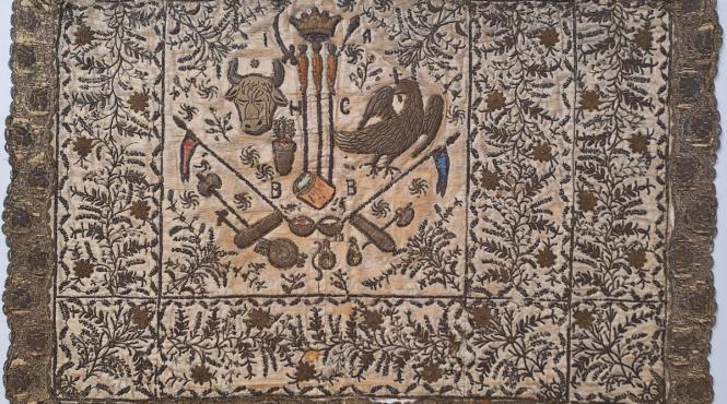 o importanta broderie heraldica din epoca fanariota achizitionata la paris de mnar cu sprijinul ministerului culturii