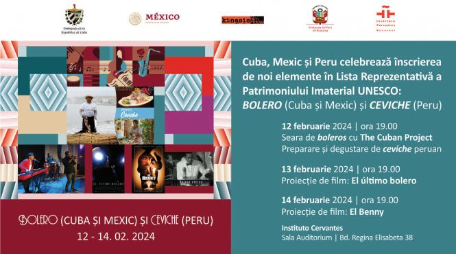 bolero si ceviche recent incluse in lista reprezentativa a patrimoniului cultural imaterial al umanitatii unesco serbate la institutul cervantes din bucuresti