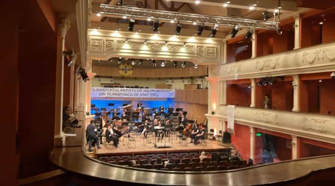 spectacol filarmonica sibiu boicotat grevisti