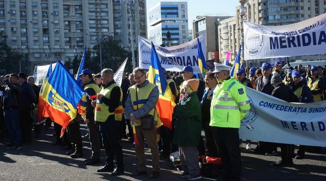 sindicalisti protest